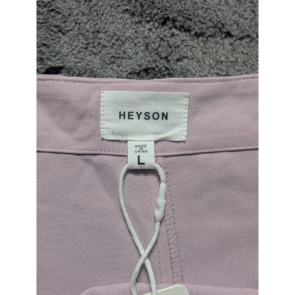 Heyson Short Sleeve Blouse Women's Size Large Purple - Picture 3 of 10